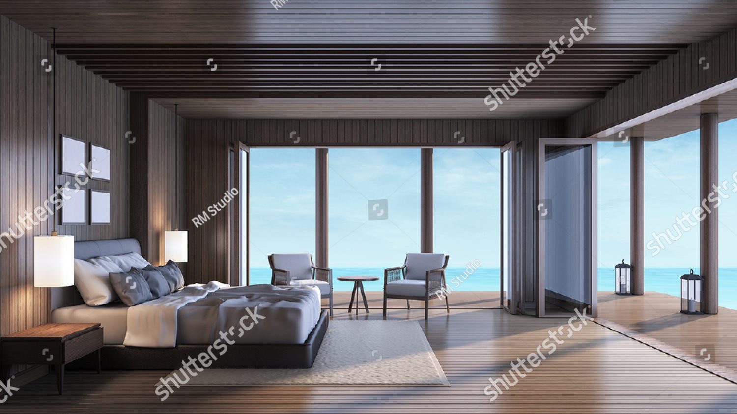 imagen composición mobiliario dormitorio hotel